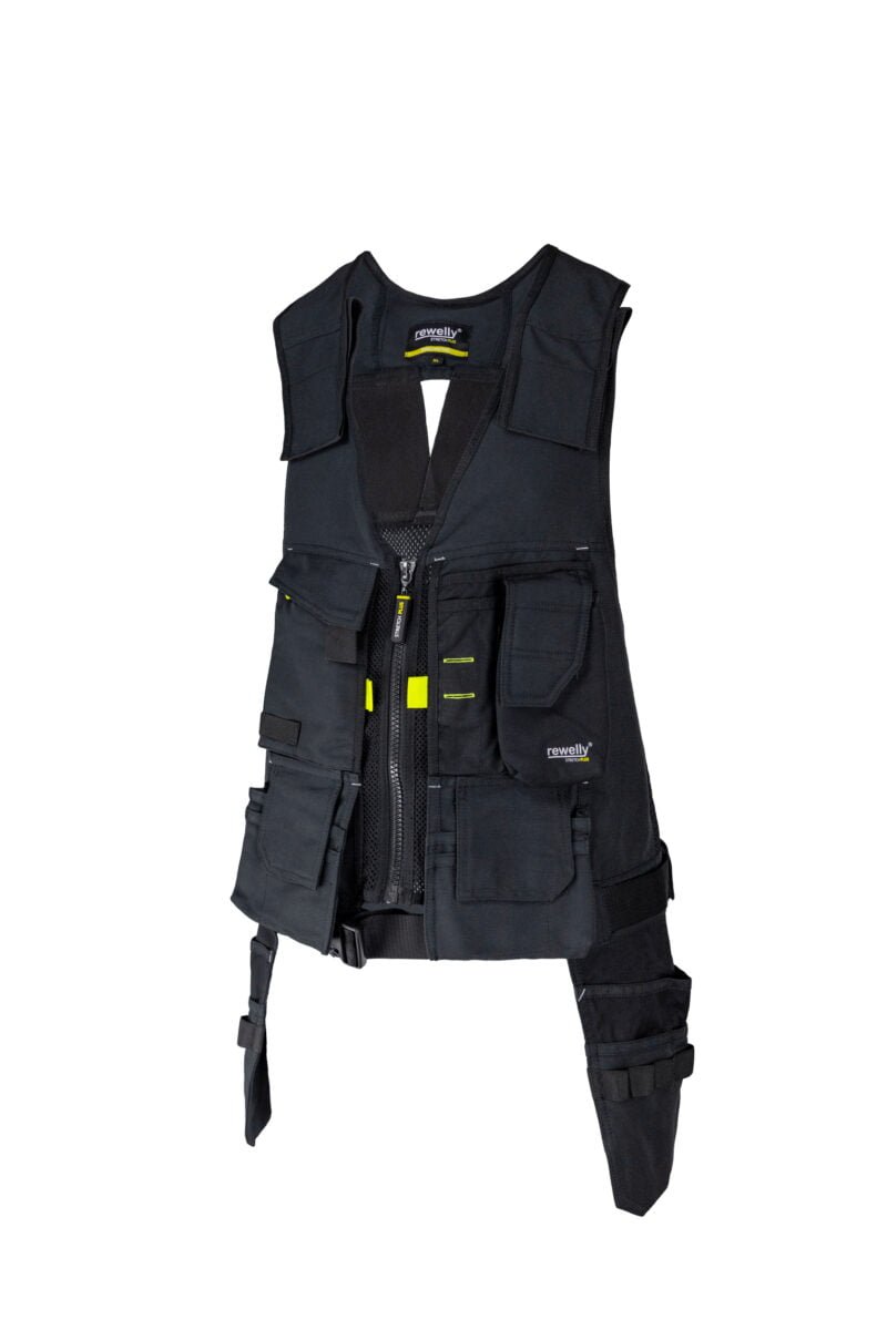 Tool Vest With Hanging Pockets Rewelly Stretch Plus