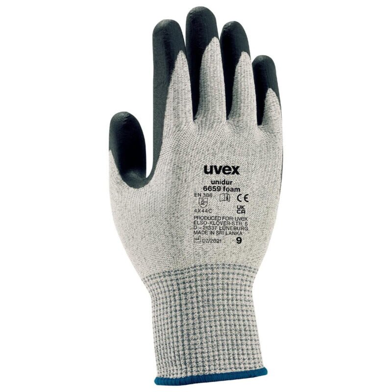 uvex unidur 6659 foam cut protection gloves - Image 2